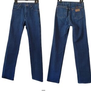 Wrangler Vintage Dark Wash Boot Cut 100% Cotton Jeans